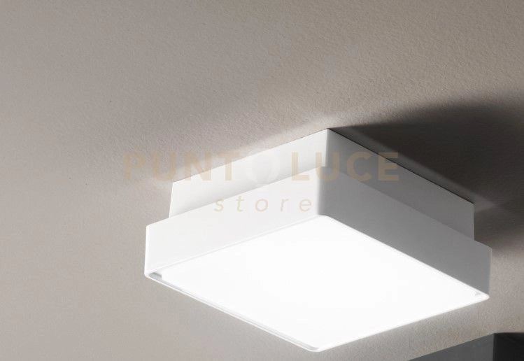 PICCA PLAFONIERA PER ESTERNI GRANDE BIANCO 30X30CM 2 LUCI ATTACCO E27