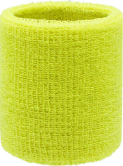 6 pezzi di fascia per polso per sport tennistablet per polso fascia per polso per sudore fascia per polso per gare fascia per polso assorbente per basket tennis calcio corsa lavoro - Giallo Fluorescente