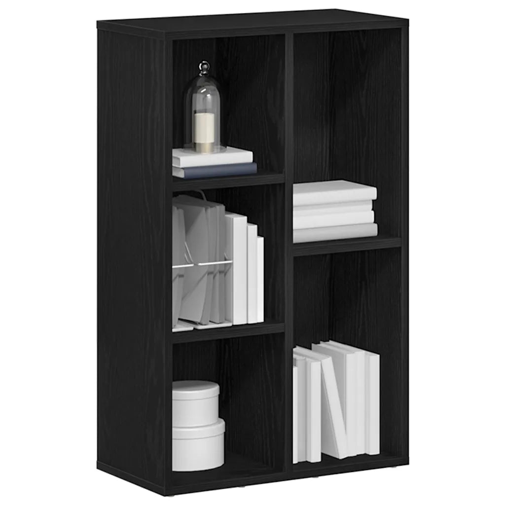 Libreria Rovere Nero 50x25x80 cm in Legno Multistrato 862398