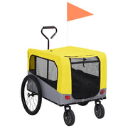 Trasportino/passeggino/rimorchio per cani 2 in 1 giallo 02_0044378