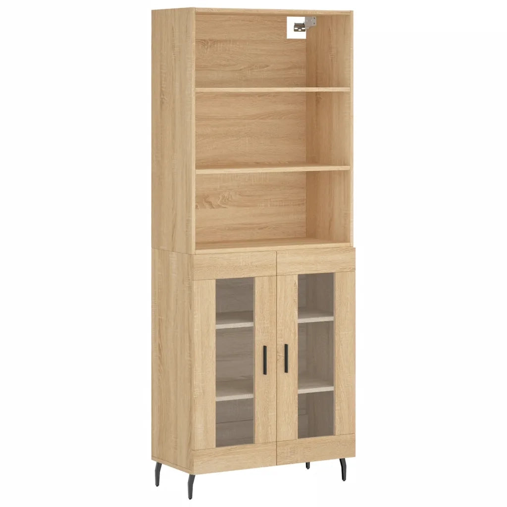 Credenza Rovere Sonoma 69,5x34x180 cm in Legno Multistrato 3189336