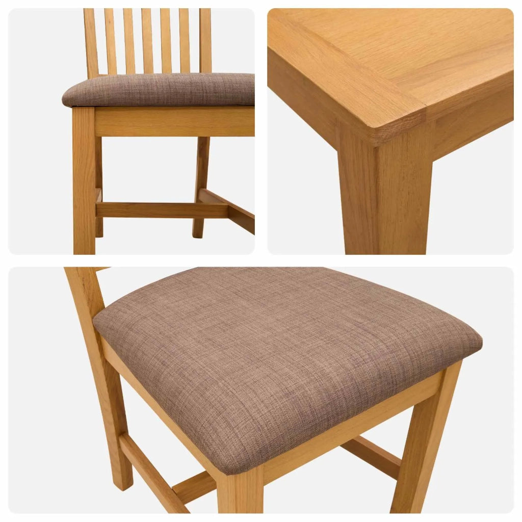 Set da pranzo 5 pz Grigio Legno di Quercia Massello 3430332