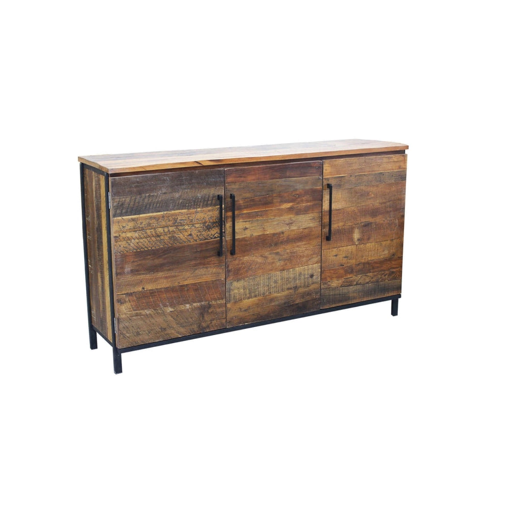 Madia Moderna con Tre Ante in Legno Metallo cm 150x40x86 - DARWIN