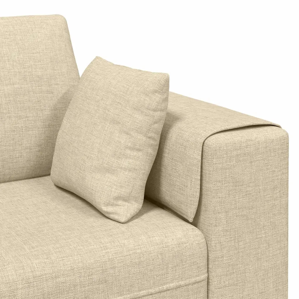 Divano in tessuto con cuscino Crema 208 cm Tessuto