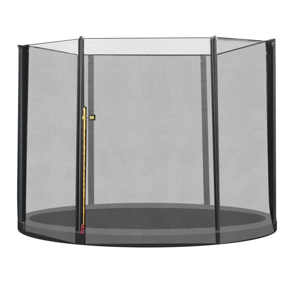 Trampolino da Giardino con Rete di Sicurezza ¨C zephmum ¨C Nero 244x180 cm