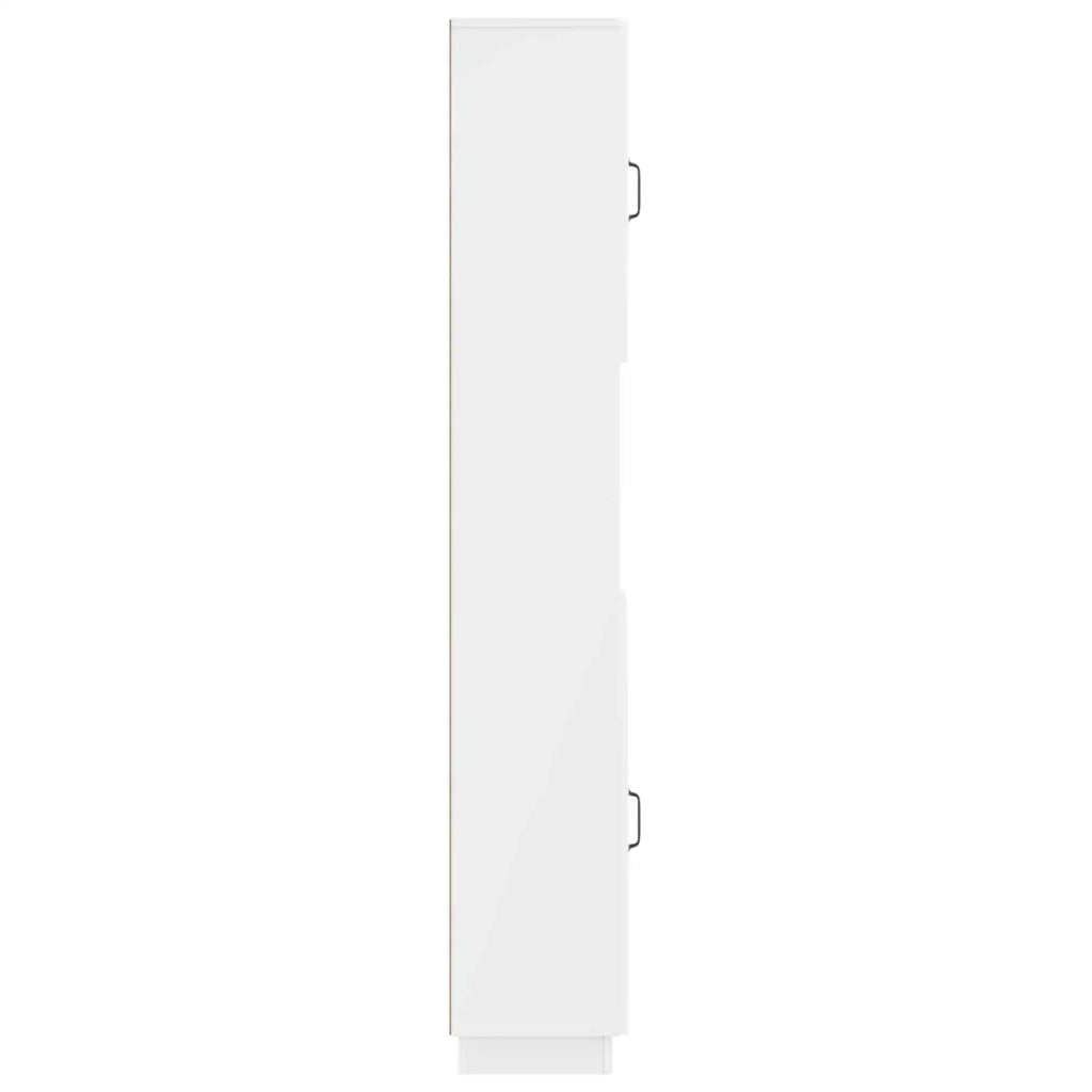 Armadio da Bagno con Ripiano Aperto HOORN Bianco Lucido 897259