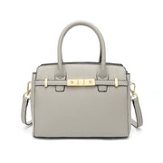 Borsa a tracolla da donna in vera pelle, colore grigio.