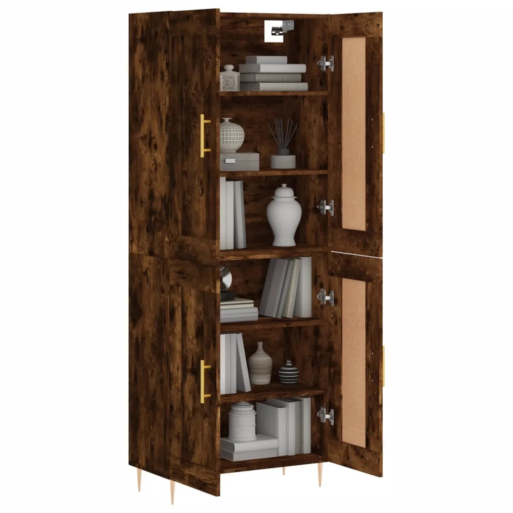 Credenza Rovere Fumo  69,5x34x180 cm in Legno Multistrato 3199678