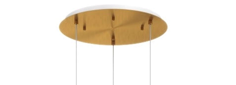 SOSPENSIONE OTTONE SATINATO 3 LUCI TONDA VETRI (1 X PICCOLO AM + 1 X PICCOLO RU + 1 X PICCOLO ZA) 1191OS-S3 TP-MC