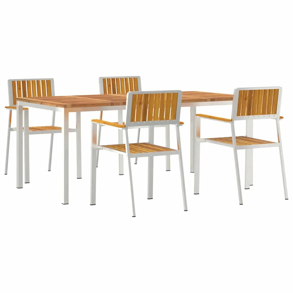 Set da pranzo per esterni 5 pcs Legno di Acacia Massello 3334793