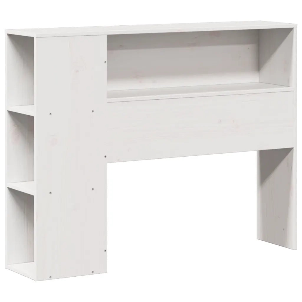 Letto Libreria senza Materasso Bianco 75x190 cm Legno Massello