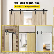 Impianto di Apertura per Schiume, 3,35 m, Per Porte di Falegnameria, Carico di 150 kg, Binario in Acciaio inossidabile per Porte di 4-4,5 cm di Diametro, 1,68 m di Pannello