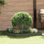 Bordura per Prato 100 x 100 x 20 cm Acciaio Verde Oliva 8008965