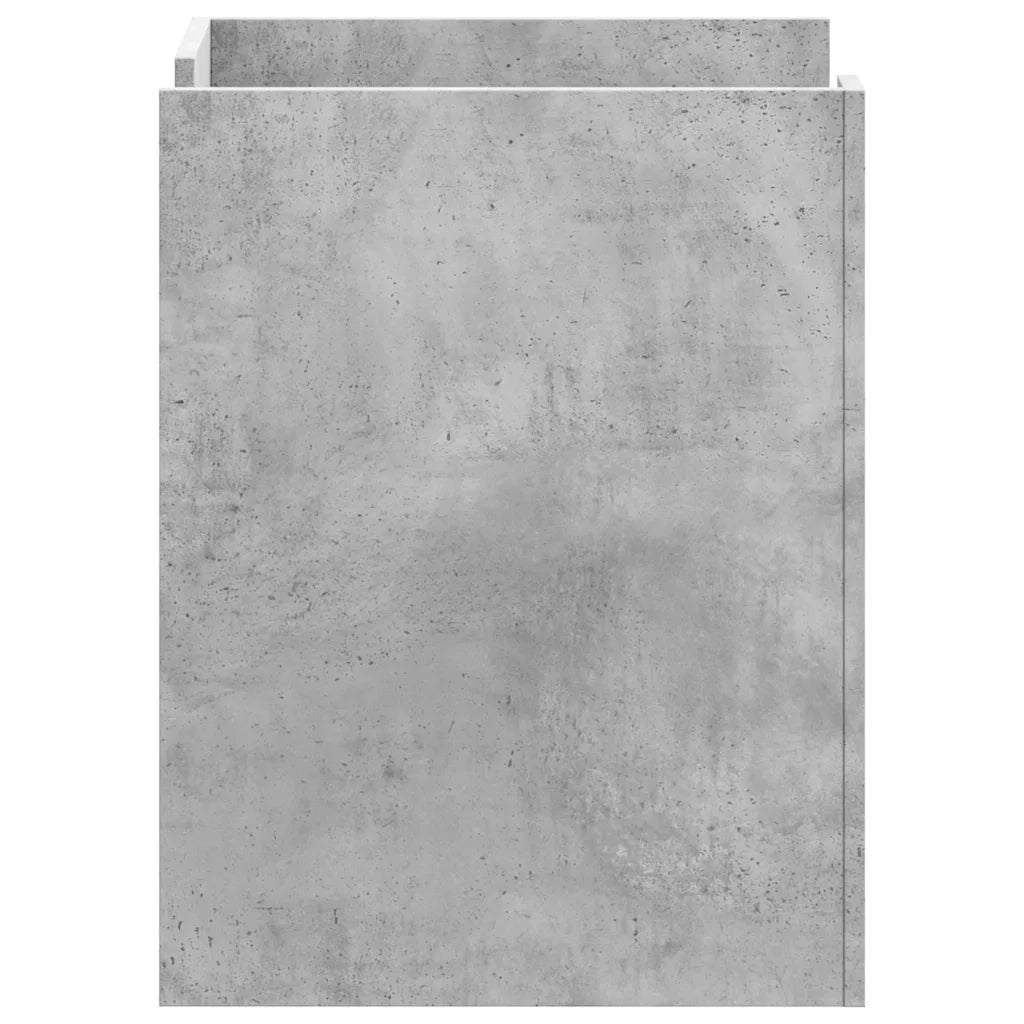 Comodino-Tavolino da notte Grigio Cemento 45x50x65 cm in Legno Multistrato