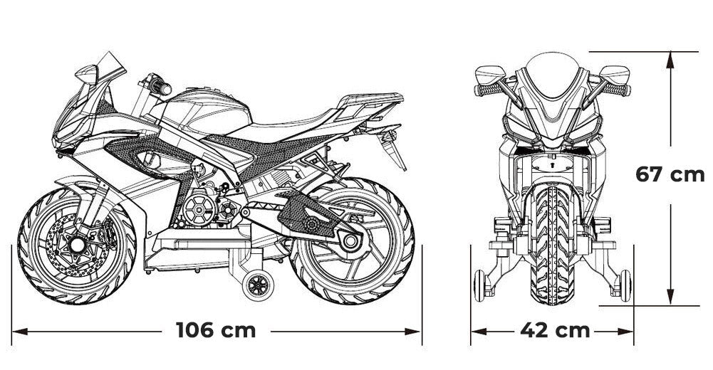 Moto Elettrica per Bambini 12V con Licenza Aprilia RS660 Viola