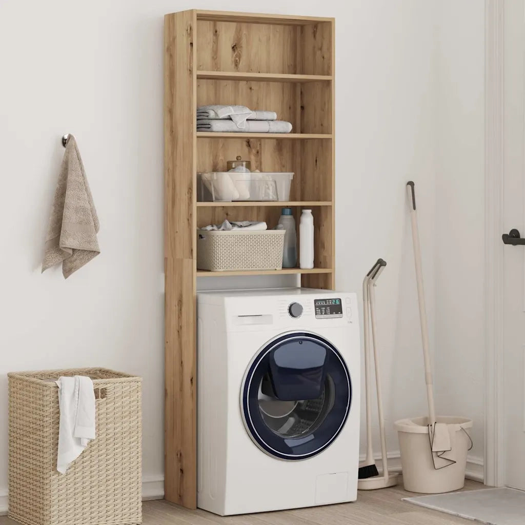 Mobile per Lavatrice Rovere Artigianale 64x24x190 cm CFW4496340