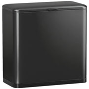 Cestino per rifiuti da 8 litri, da appoggio o a parete, in acciaio inox, nero.