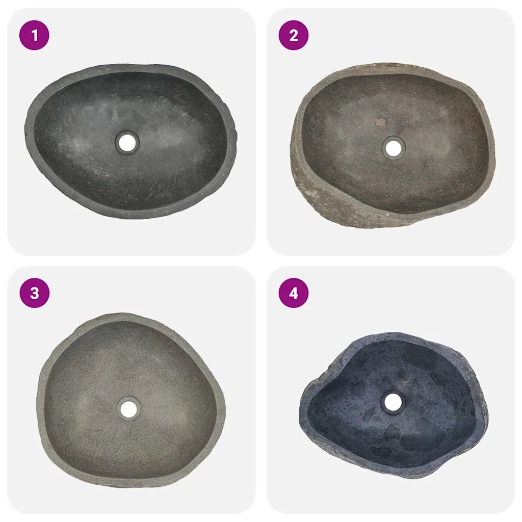 Lavandino in Pietra di Fiume Ovale (45-53)x(34-41) cm 242668
