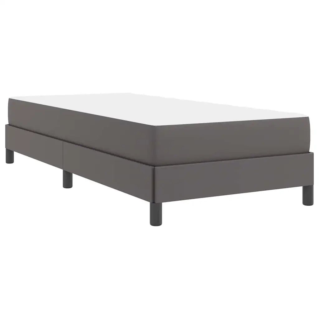 vidaXL Letto con materasso Grigio 90 x 200 cm Pelle sintetica