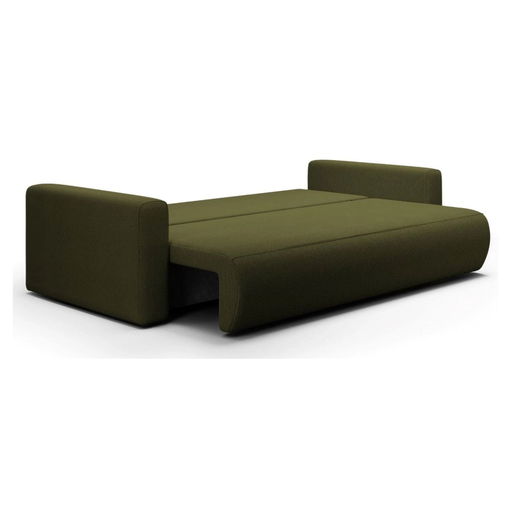 Erbezzo, Divano Letto 2 Posti Contenitore, 240x105 cm Verde