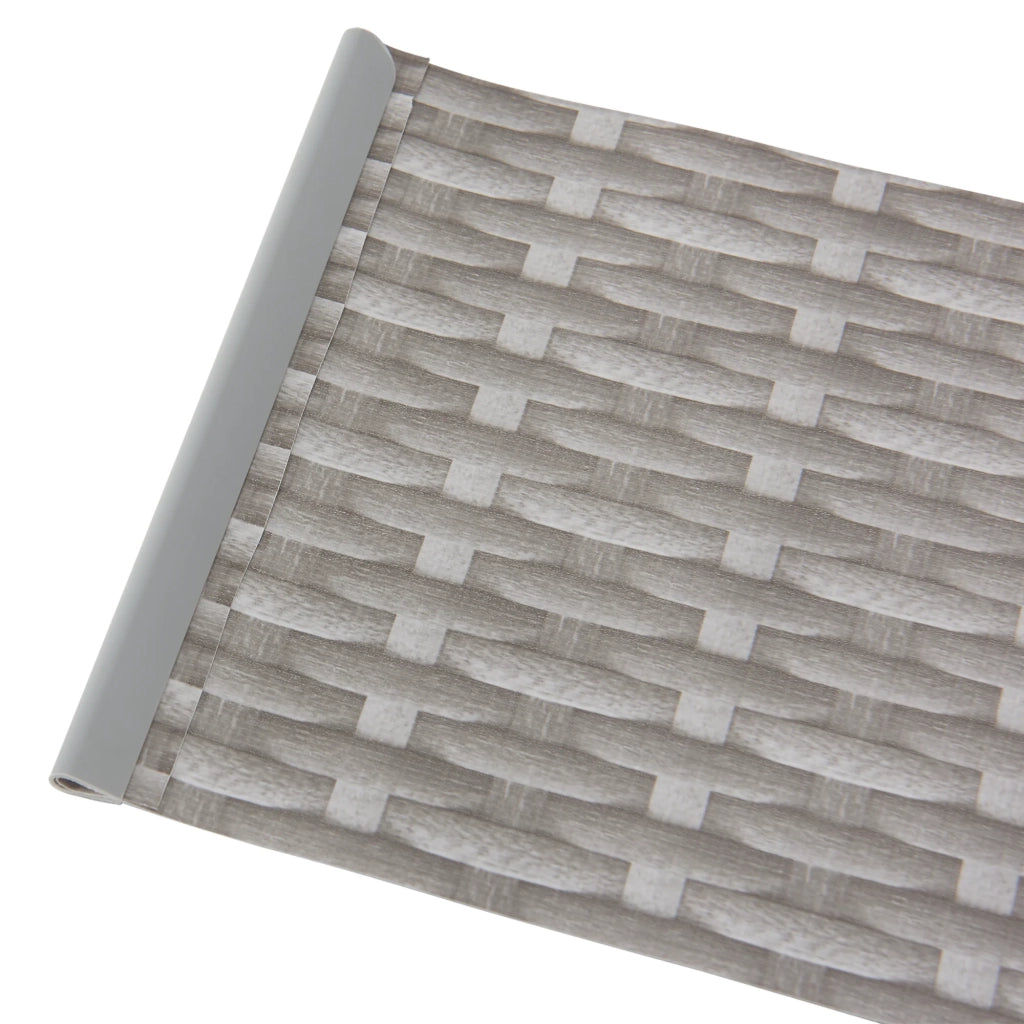Striscia frangivista in PVC 35 m x 19 cm 6,65 m² grigia con effetto rattan 03_0006585