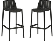 Set di 2 seggioloni da giardino impilabili "Vaena" - Nero