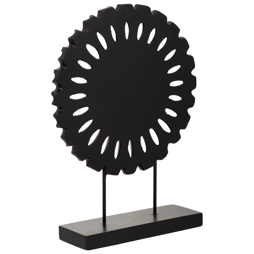 Statuetta decorativa in poliresina marrone 29,5x9x40h cm