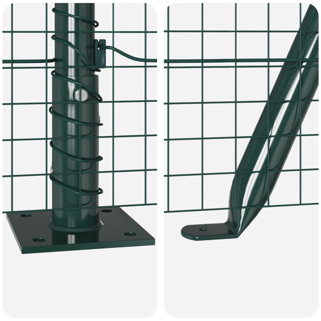 Set di Pali per Recinzione Verde Set di 2 Verde