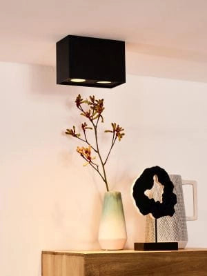 Faretto da soffitto Lucide Tube doppio GU10 2x42W nero