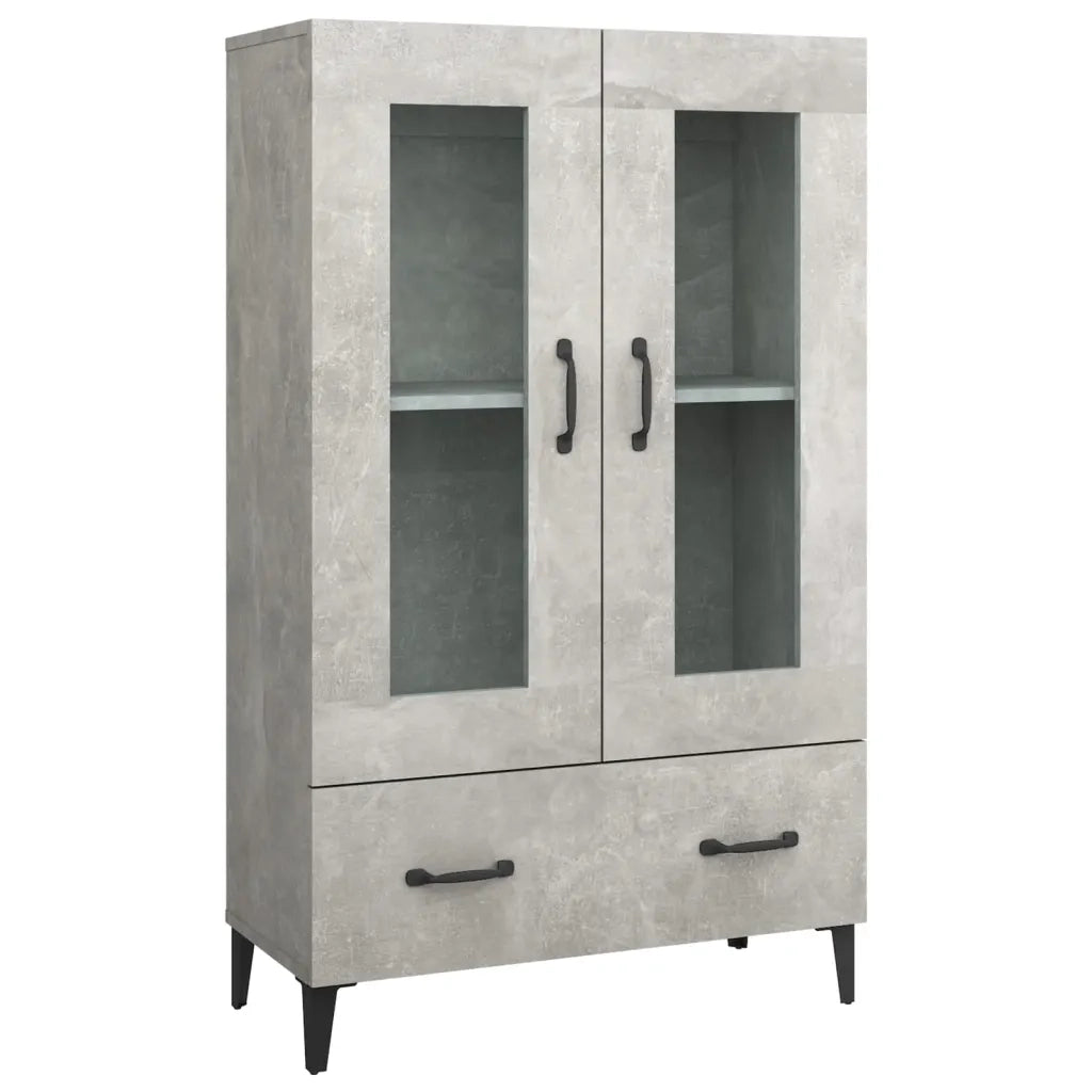 Credenza-Buffet-Armadio da cucina Grigio Cemento 70x31x115 cm in Legno Multistrato 876530