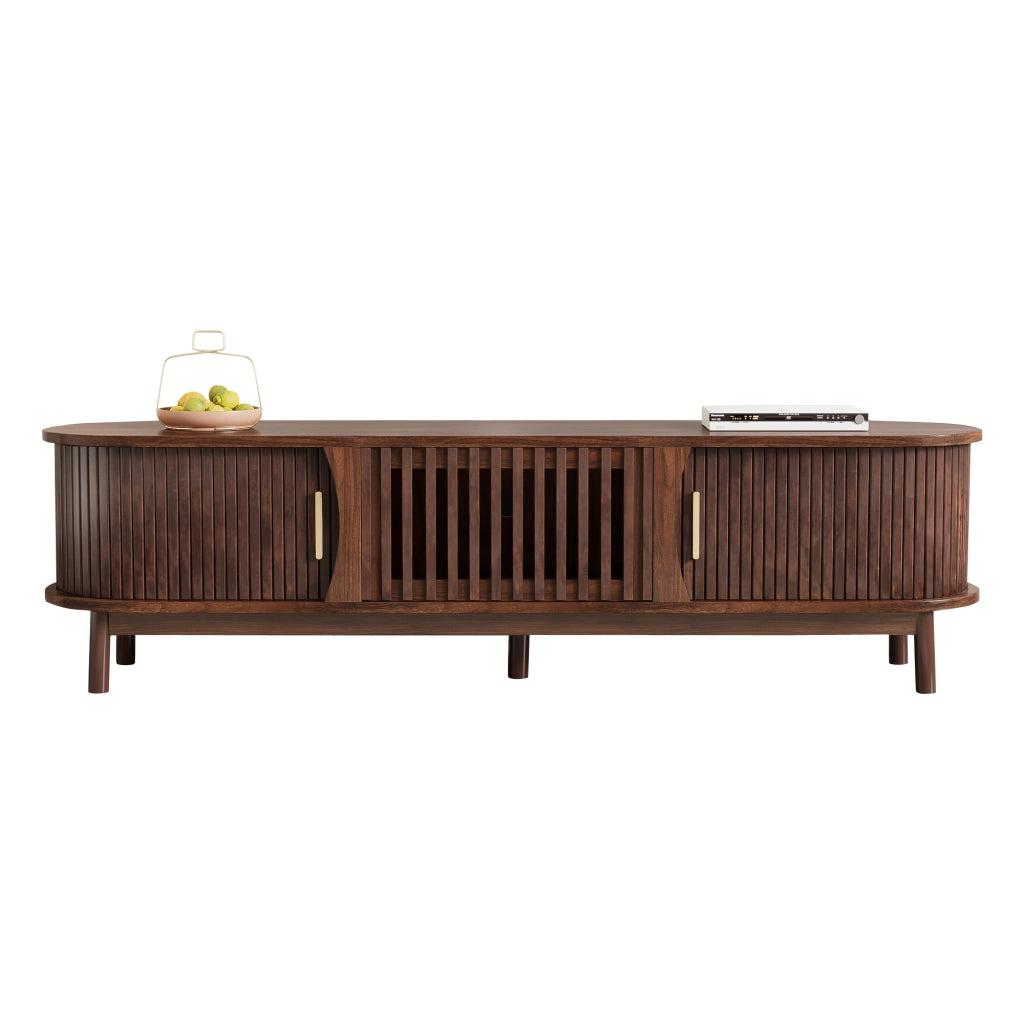 Mobile TV con 2 Ante Scorrevoli; 1 Anta Ribalta e 3 Vani per Soggiorno in MDF 165 × 39;5 × 46 cm Marrone