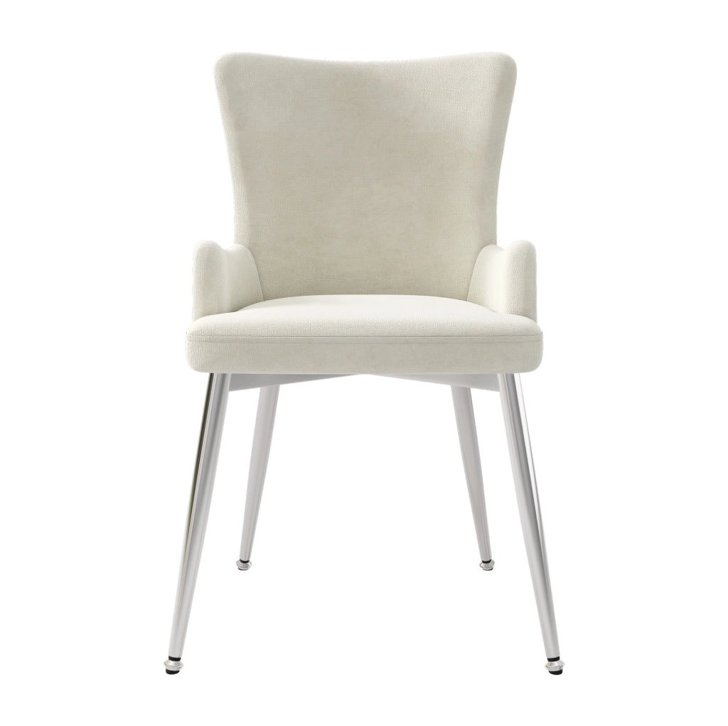 Set di 6 sedie in velluto beige