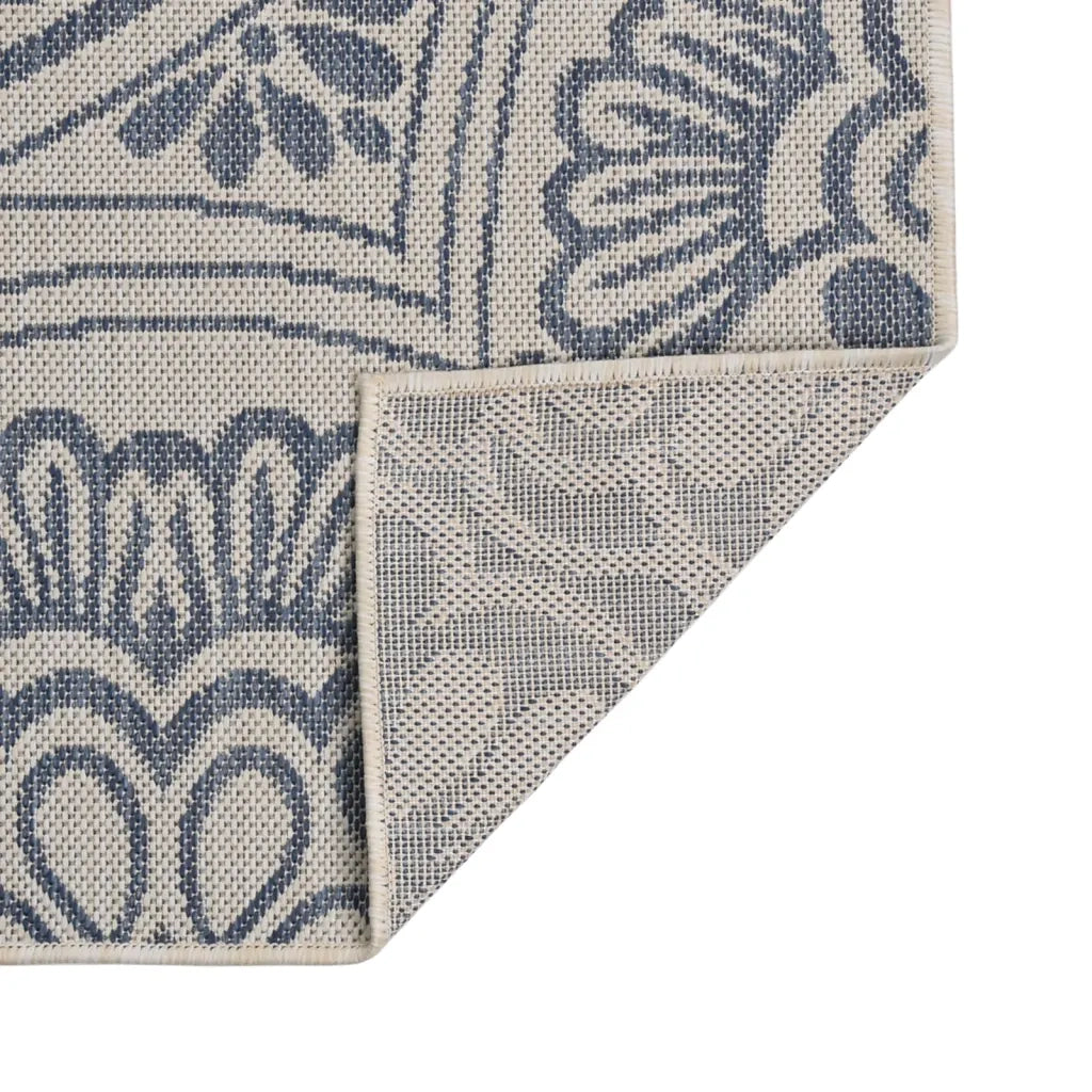 Tappeto da Esterni a Tessitura Piatta 140x200 cm Motivo Blu cod mxl 66616