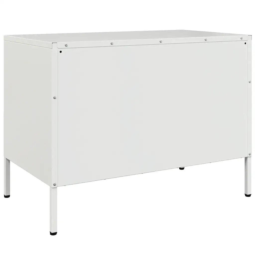 Mobile TV Bianco 68x39x50,5 cm in Acciaio 842944