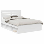 Letto matrimoniale | Letto per adulti | Struttura del letto Bianco 160 x 200 cm Pino massello