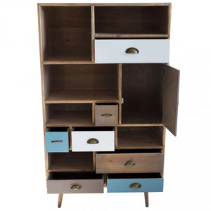 Mobiletto Perth 80x36,5x139 h cm in Legno Multicolor