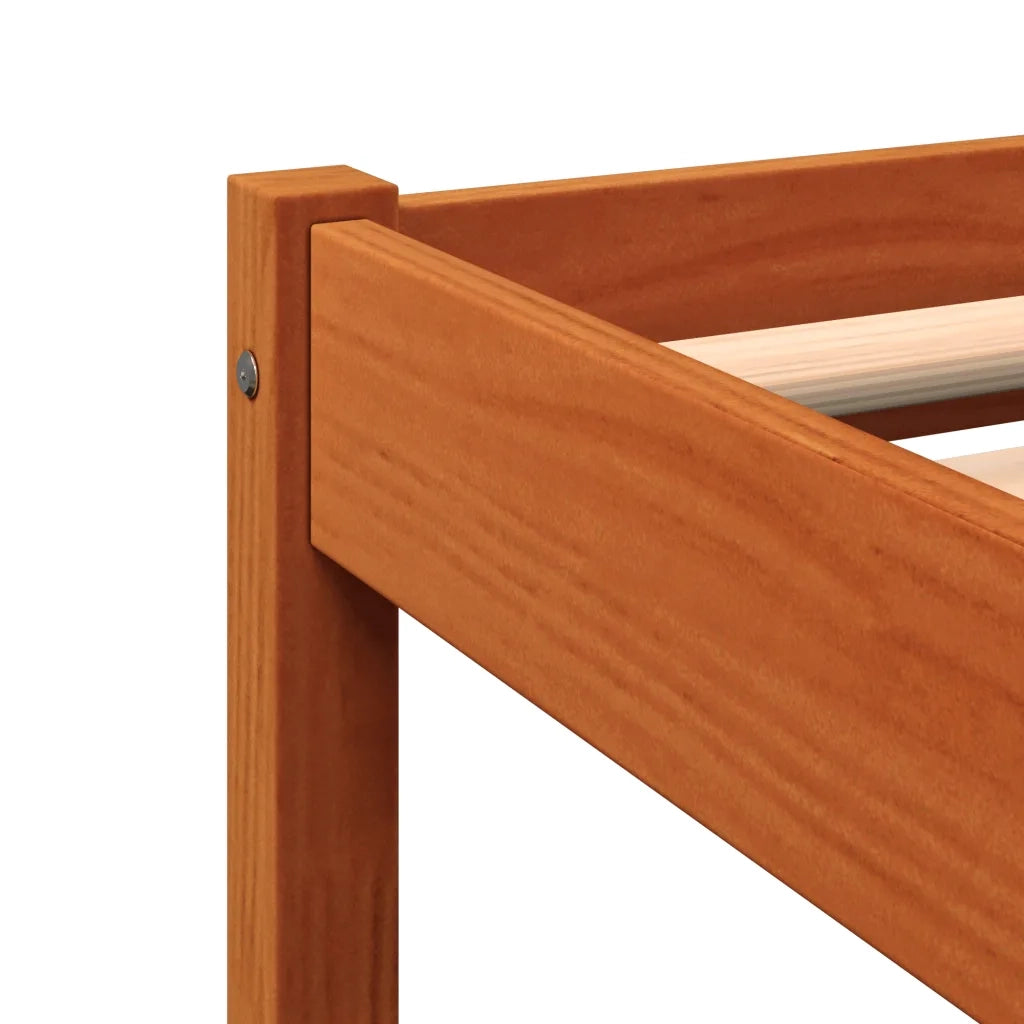 Letto senza Materasso Marrone Cera 140x190 cm in Legno di Pino