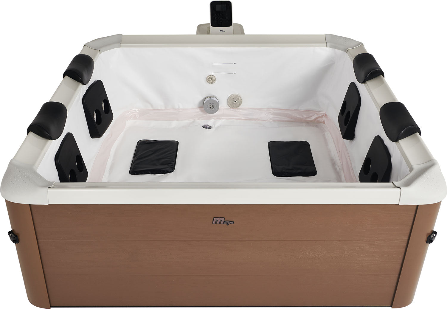 Vasca Idromassaggio Spa Oslo Amber Aero Plus Smart con Wifi per 6 Persone 180x180x65 cm in Materiale Plastico Effetto