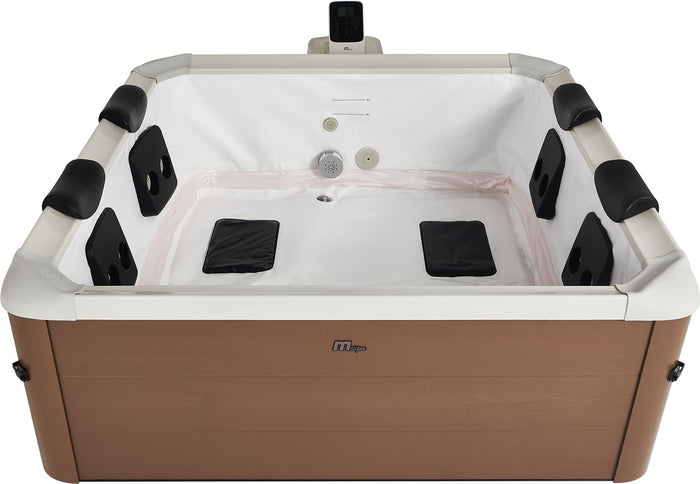 Vasca Idromassaggio Spa Oslo Amber Aero Plus Smart con Wifi per 6 Persone 180x180x65 cm in Materiale Plastico Effetto
