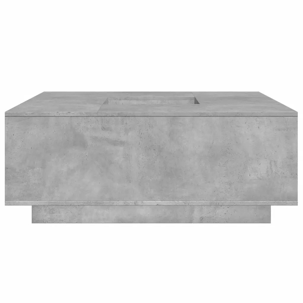 Tavolino Salotto Grigio Cemento 100x100x40 cm Legno Multistrato