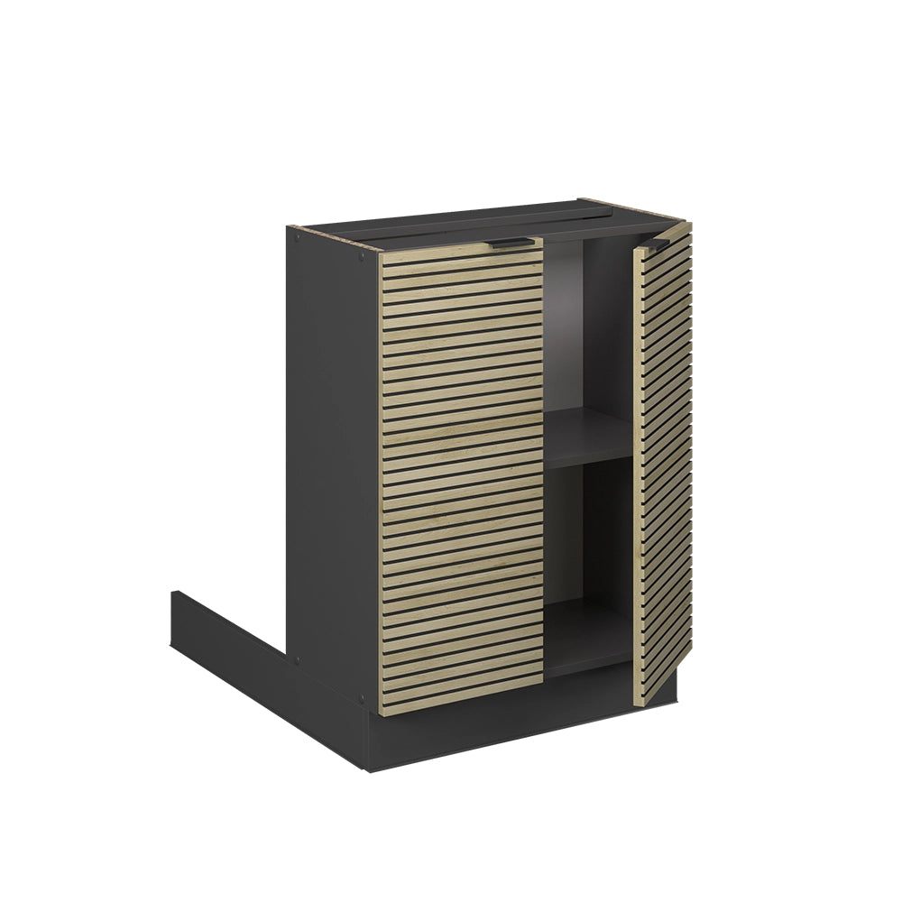 Isola cucina Fame-Line Pannello in quercia/Antracite 60 cm senza piano di lavoro Vicco