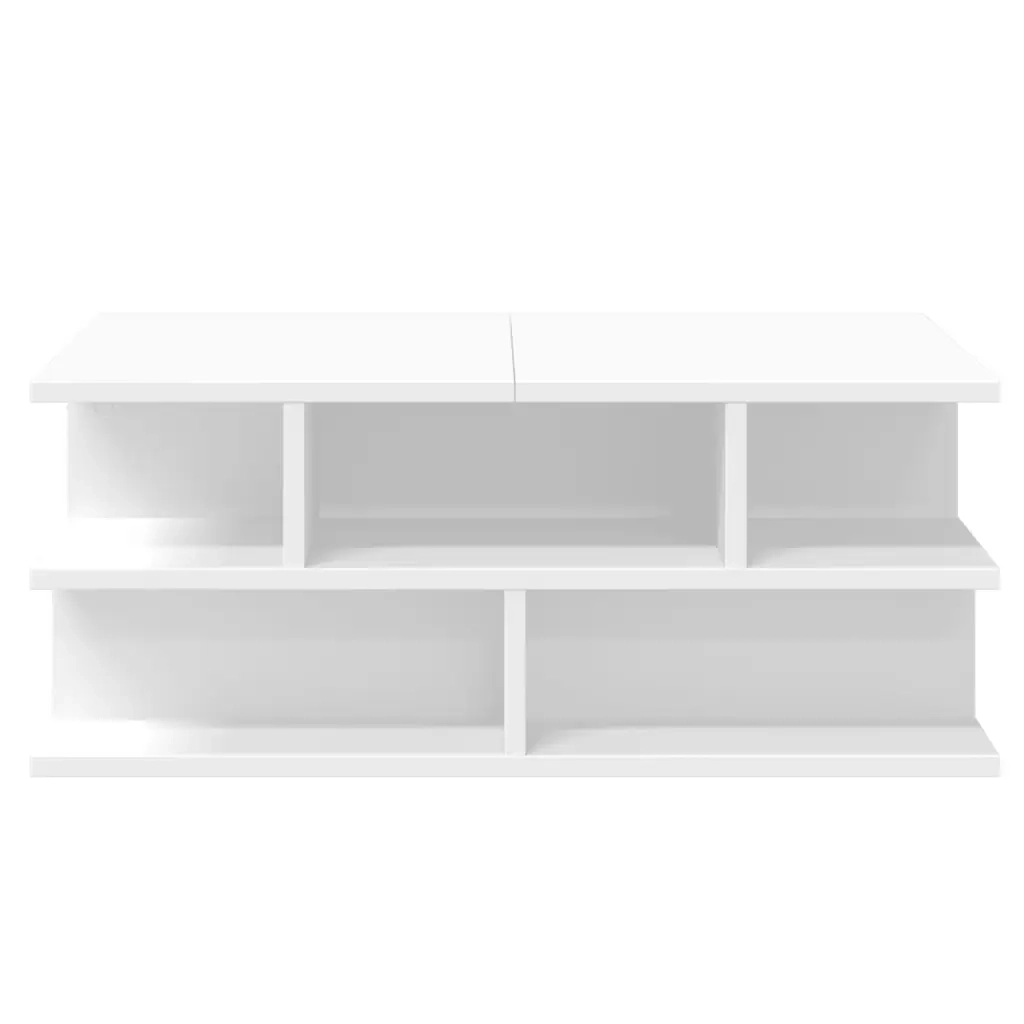 Tavolino da Salotto Bianco 70x70x29 cm in Legno Multistrato