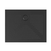 Piatto doccia rettangolare 70x100 H3 cm in ceramica nero opaco con antiscivolo  Ruy