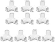 Flessibili a T 3 vie in plastica - colore bianco.