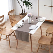 Telaio per tavolo, impermeabile, tessuto in lino, protezione contro macchie, lavabile, copri tavolo da giardino, copri tavolo da esterno, per tavolo da pranzo, colore miele, 40 x 140 cm