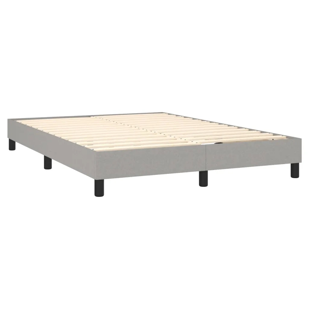 Giroletto a Molle con Materasso Grigio Chiaro 140x200cm Tessuto 3140217