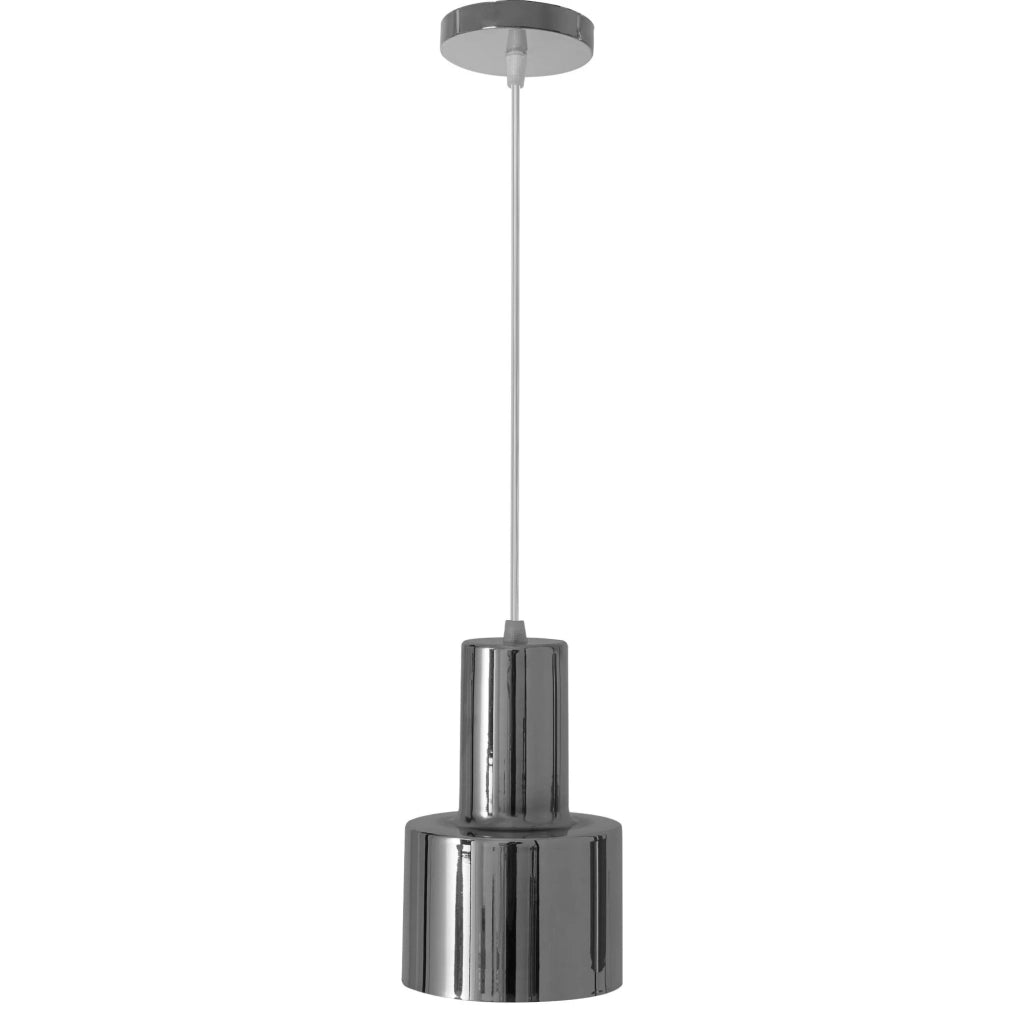 Lampada Da Soffitto Metallico Silver Chrome