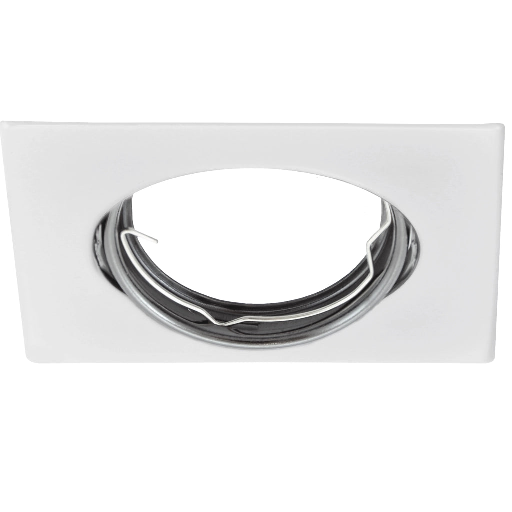 Faretto incasso orientabile quadrato bianco MR16 12V Polux