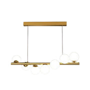 Trade Shop - Lampadario A Sospensione Da Soffitto Bronzo Decorativo Con 7 Sfere In Plastica G9 A06 -