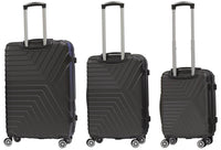 Set 3 Valigie Trolley Rigide in ABS 4 Ruote TSA Ravizzoni Calipso Grigie